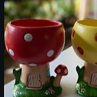 Vaso cogumelo encantado — Vaso da Floricultura Cantinho da Suculenta